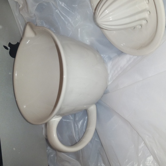 Rae Dunn Ceramic Citrus Juicer "Squeeze" Removable Lid - Picture 4 of 9